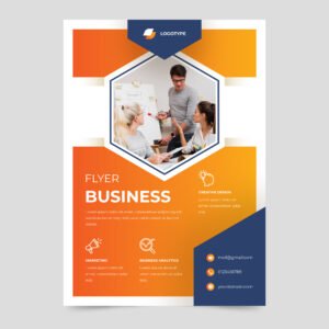 a flyer with people around each other