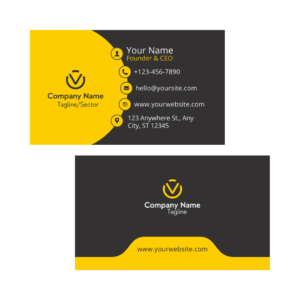 Bold Yellow Business Card - 90x55mm