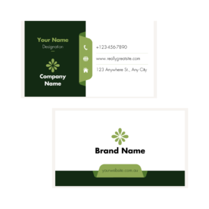 Elegant Business Card - 90x55mm Green