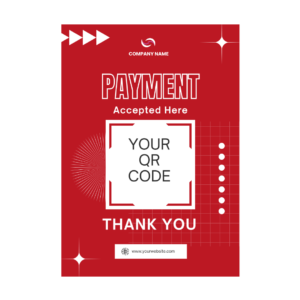 Payment Accepted Here QR Code violet poster