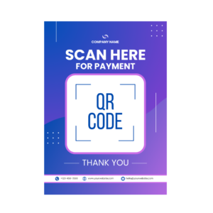 Scan QR Code Violet Poster